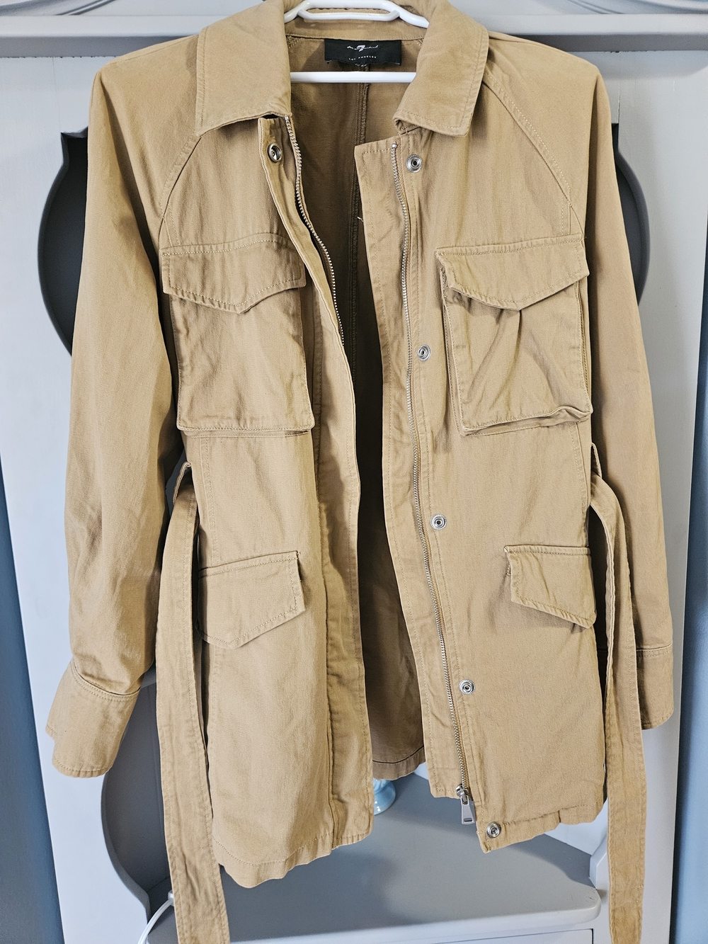 7 For All Man Kind Utility Belted Jacket Cotton Camel Colour (XL?) - Picture 7 of 7